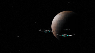 Flying group red planet space - eve ryder free wallpaper