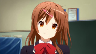 Girl long hair red bow - a computer monitor free wallpaper