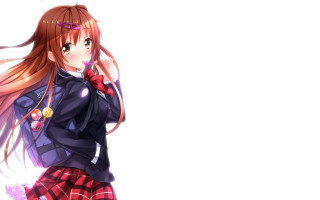 Girl long hair red bow 4 - a pink bow free wallpaper for desktop