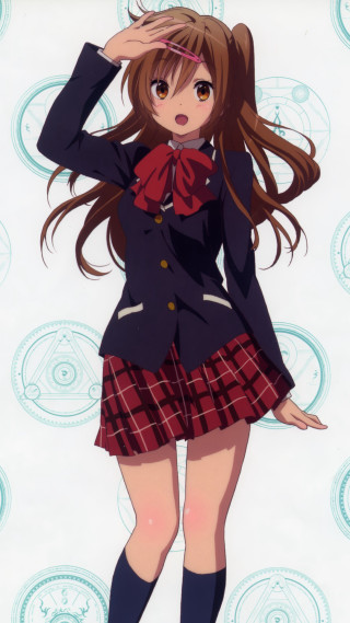 Girl school uniform long hair 2 - her head free wallpaper for mobile