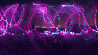 Light painting purple blue city - dynamic free wallpaper
