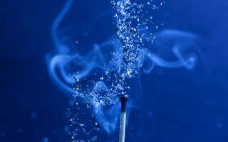 Blue smokestack cigarette sparks microscopic - a cigarette free wallpaper for desktop