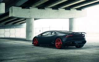 Black sports car red rims 8 - red rim free wallpaper