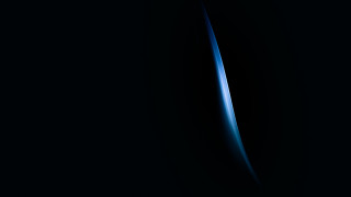 Black blue curved minimalism raytraced - object in the middle free wallpaper