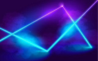 Holographic abstract triangle light beam - geometric free wallpaper