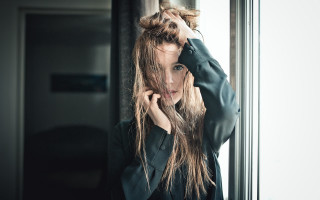 Annabel eyres blonde long hair - flowing free wallpaper