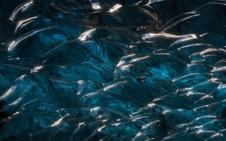 Blue reflective abstract sculpture bubbles - arie smit free wallpaper