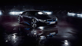 Black car blue lights futuristic - a black floor free wallpaper for desktop