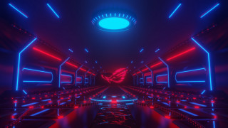 Futuristic tunnel neon lights circular - bedwyr williams free wallpaper