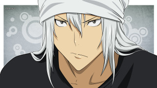 Man white hair white hat - his head free wallpaper