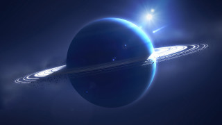 Saturn ring starry sky blue - blue sky free wallpaper for desktop
