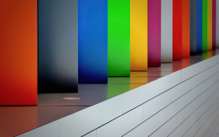 Colorful columns wall abstract sculpture - ellsworth kelly free wallpaper