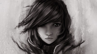 Woman longhair hoodie wind digital - art station free wallpaper for desktop