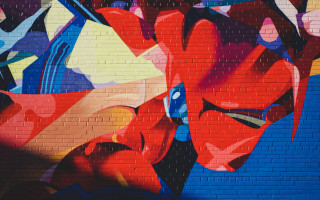 Large colorful graffiti brick wall - graffiti free wallpaper for desktop