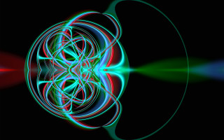 Flower holography mandelbrot lights raytrace - sacred free wallpaper