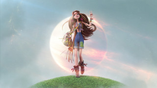 Girl long hair purse flying - behance hd free wallpaper