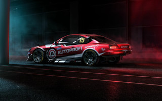 Red car number dark smoke - artur grottger free wallpaper