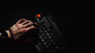 Hand keyboard dark glowing automatistes - a persons hand free wallpaper