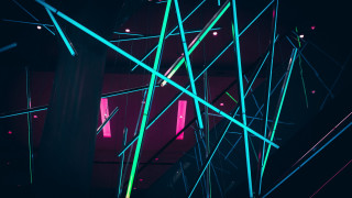 Neon sticks cyberpunk art girl - the air together free wallpaper