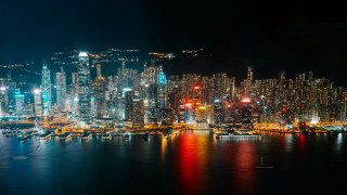 Cityscape night lights boats tiltshift - adrian zingg free wallpaper for desktop
