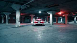 Car parking garage red lights - a parking garage free wallpaper for desktop