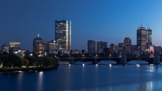 City skyline bridge river night 13 - free city wallpaper