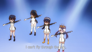 Anime girls blue background caption - ayo free wallpaper for desktop