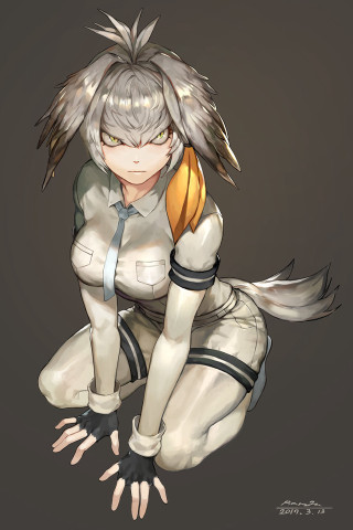 Woman white outfit cat tail - fullbody free wallpaper for mobile