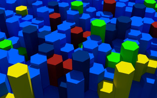 Colorful blocks room red green - the middle of the room free wallpaper