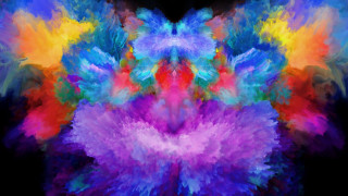 Colorful abstract embers fire wings - a colorful abstract painting free wallpaper