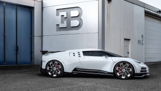 White sports car building b - free technology wallpaper