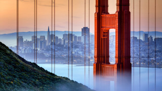 Golden gate bridge fog cityscape - the golden gate bridge free wallpaper