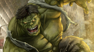 Hulk grin giant arm sharp - digital painting free wallpaper for desktop