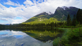 Mountain lake reflection forest sky 12 - a lake free wallpaper