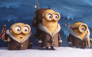 Three minions rayonism david teniers - despicable free wallpaper
