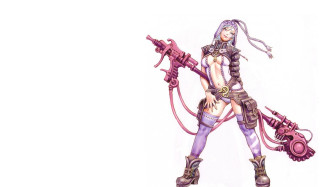 Woman gun drawing illustration armed - her hand and a gun free wallpaper