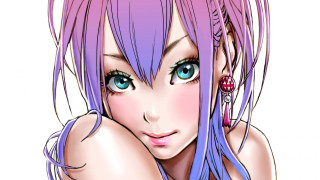 Girl purple hair blue eyes 4 - yukito kishiro free wallpaper for desktop