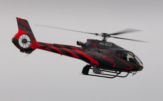 Helicopter gray sky red stripe - high free wallpaper