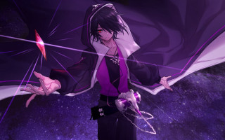 Purple astronaut flowers moon stars - vanita free wallpaper