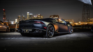 Black sports car night city 5 - ahmed yacoubi free wallpaper for desktop