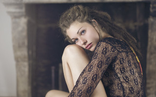 Woman long hair room fireplace - claire falkenstein free wallpaper for desktop