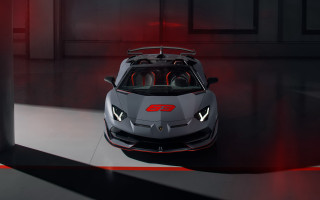 Grey sports car garage red 3 - the roof free wallpaper