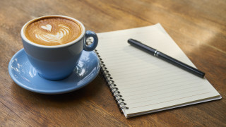Coffee pen notepad notebook wooden - morning free wallpaper for desktop