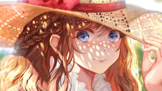 Girl hat portrait brown bangs - rossdraw global illumination free wallpaper
