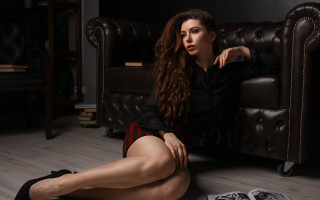 Elina karimova fashion photoshoot couch - the floor next free wallpaper