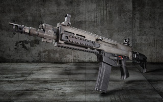 Gun red dot dark room - a concrete wall free wallpaper