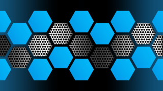 Blue hexagon pattern abstract 3d - hexagonal free wallpaper for desktop