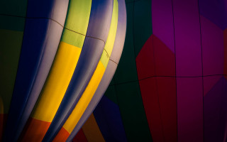 Colorful hot air balloons fauvism - saturated free wallpaper