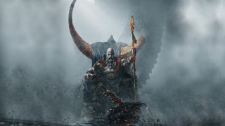Man giant horned animal dark - bastien l. deharme free wallpaper