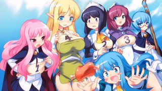 Anime girls blue sky clouds 2 - a detailed drawing free wallpaper for desktop